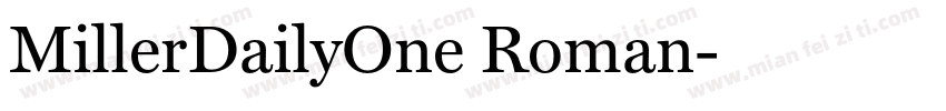 MillerDailyOne Roman字体转换